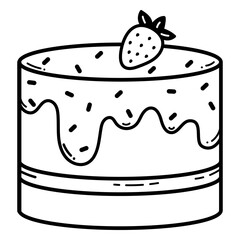 Strawberry cake stroke