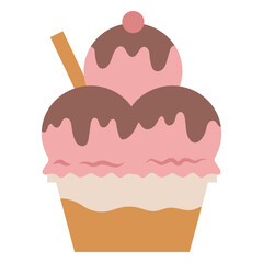 Strawberry ice cream cup