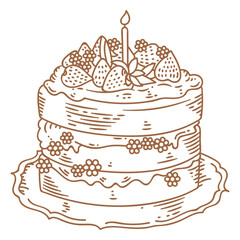 Stunningly decorated vintage cake