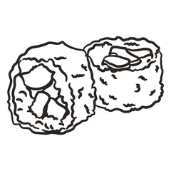 Sushi pieces japanese food