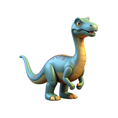 Naklejka premium Dinosaur 3D Transparent Background Image