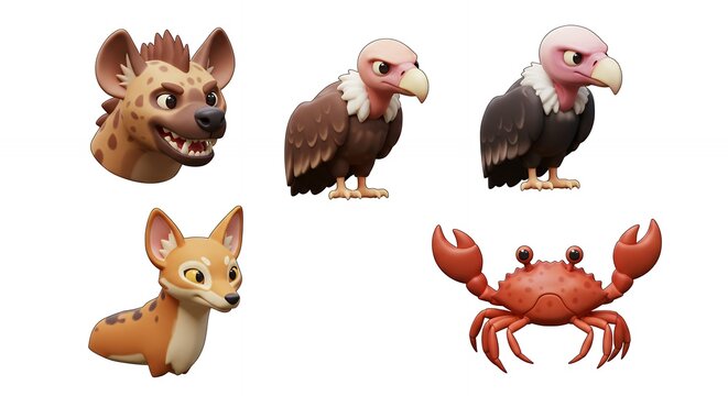 Cartoon animals illustration collection