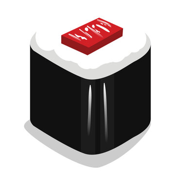 Tekka maki tuna sushi icon