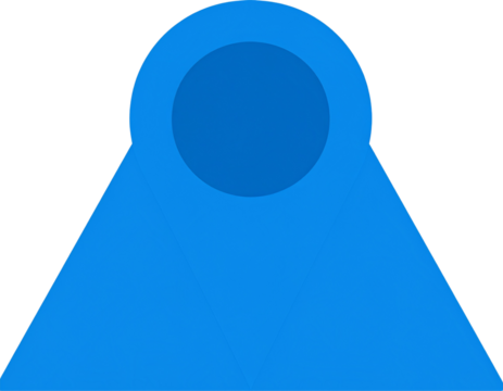  Minimalist Blue Navigation Pin Symbol Transparent PNG