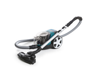 One vacuum cleaner on white background. Household appliance