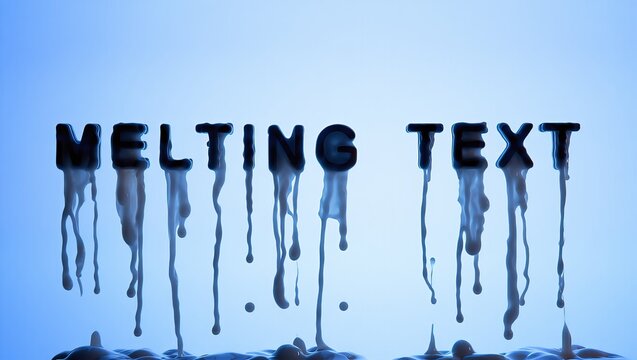 Melting typography that drips like slime.