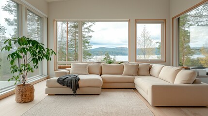 modern bright living room interior design