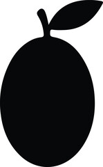 Vector Illustrator Simple Round Fruit Isolated Symbol Graphic Silhouette