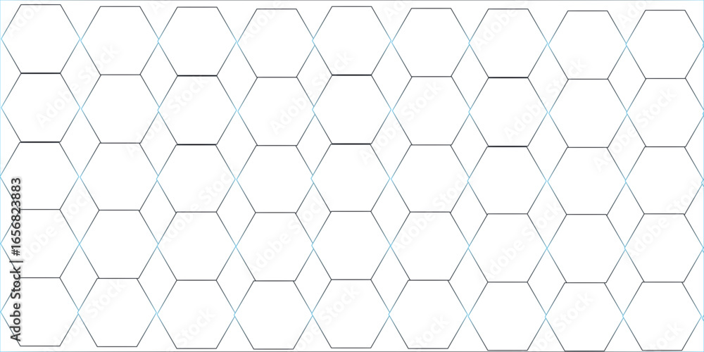 Poster seamless pattern with hexagons. abstract background with lines. modern simple style hexagonal graphi