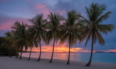 Obraz premium Tropical sunset on a pristine beach