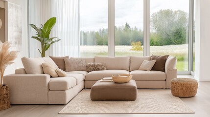 modern bright living room interior design