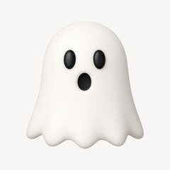 Fototapeta premium Cute ghost with surprised expression.