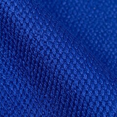 Close-up view of textured deep blue fabric