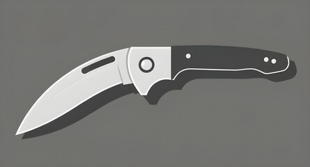 knife on a black background