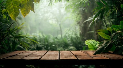 empty wooden table background