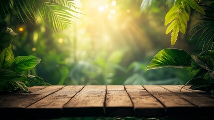 empty wooden table background