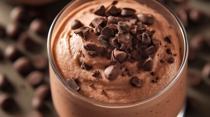chocolate ice cream in bowl