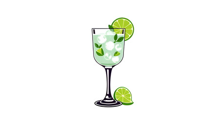 cocktail illustration, cocktail vector, cocktail art, cocktail drink design, colorful cocktail, cocktail for summer, lemon cocktail, lime cocktail, cocktail party design, tropical citrus drink, beach 