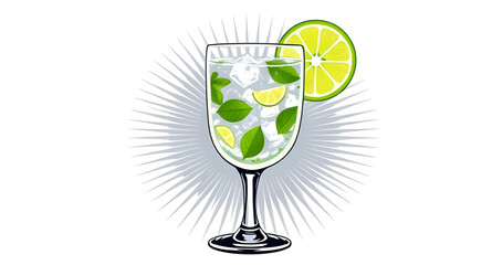 mojito, fresh cocktail, cocktail with straw, cocktail with mint, alcoholic cocktail, cocktail with garnish, cold cocktail, cocktail illustration, cocktail vector, cocktail art, cocktail drink design, 