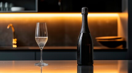 champagne in the glass