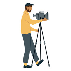 Cameraman shooting film © Vexels