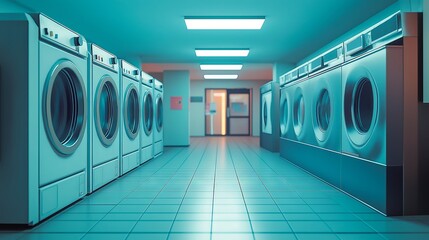 laundry in the washing machine.