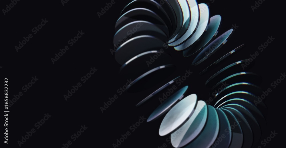 Poster abstract circular design: a captivating digital artwork featuring a 3d circular structure with a mod