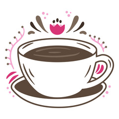 Black coffee cup drink