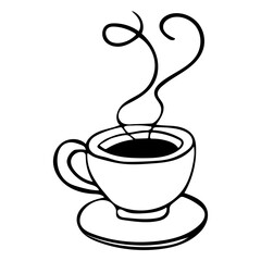 Classic cup coffee smell stroke