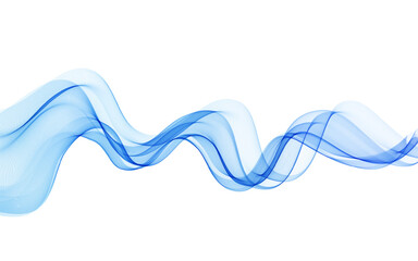 Abstract Background, Transparent Waved Lines. Soft Blue Smoke Wave BG. Colorful Gradient Flowing Wavy Lines. Vector illustration.