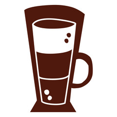 Long coffee cup cut out