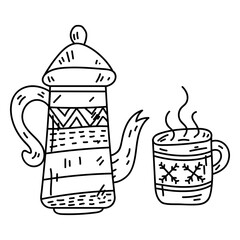Tea pot and cup line