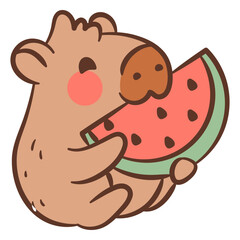 Cute cartoon koala eating watermelon illustration © Vexels