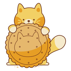 Cute cookie cat