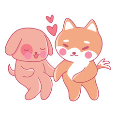 Dancing cartoon animals kawaii