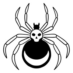 Edgy spider skull design