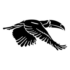 Flying toucan cut out