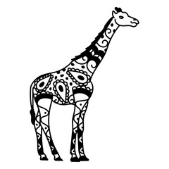 Giraffe from side mandala