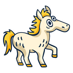 Happy horse animal cartoon
