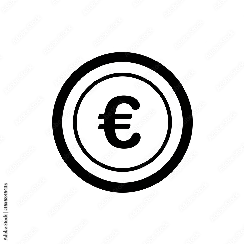 Poster black circular abstract design isolated on transparent background