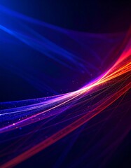 Abstract digital art with vibrant glowing lines