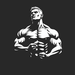 vector illustration of a fitness man 