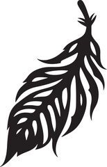 Obraz premium Stylized Feather Silhouettes – Hanging and Horizontal Design