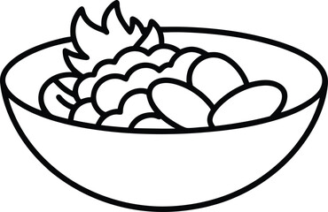 Fresh Healthy Salad with Organic Vegetables for Diet and Nutrition