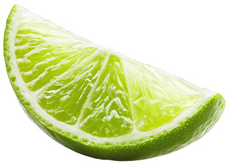 A slice of lime isolated background
