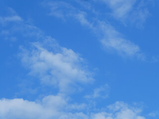 Light Wispy Clouds in Blue Sky.