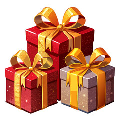 gift boxes isolated on white