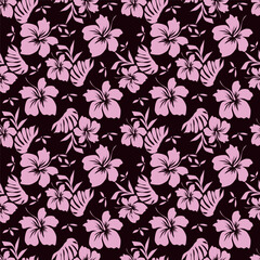 Elegant floral seamless pattern with purple flower
