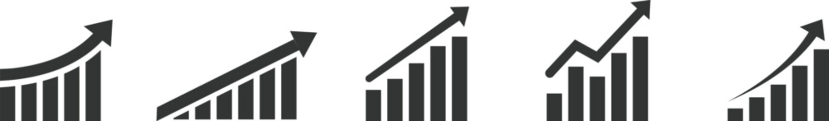 Business Growth Arrow Chart Vector &ndash; Financial Success and Market Progress Illustration