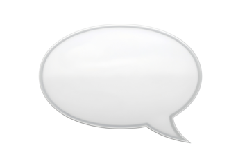 Blank speech bubble for discussion and creative communication on transparent background vector image